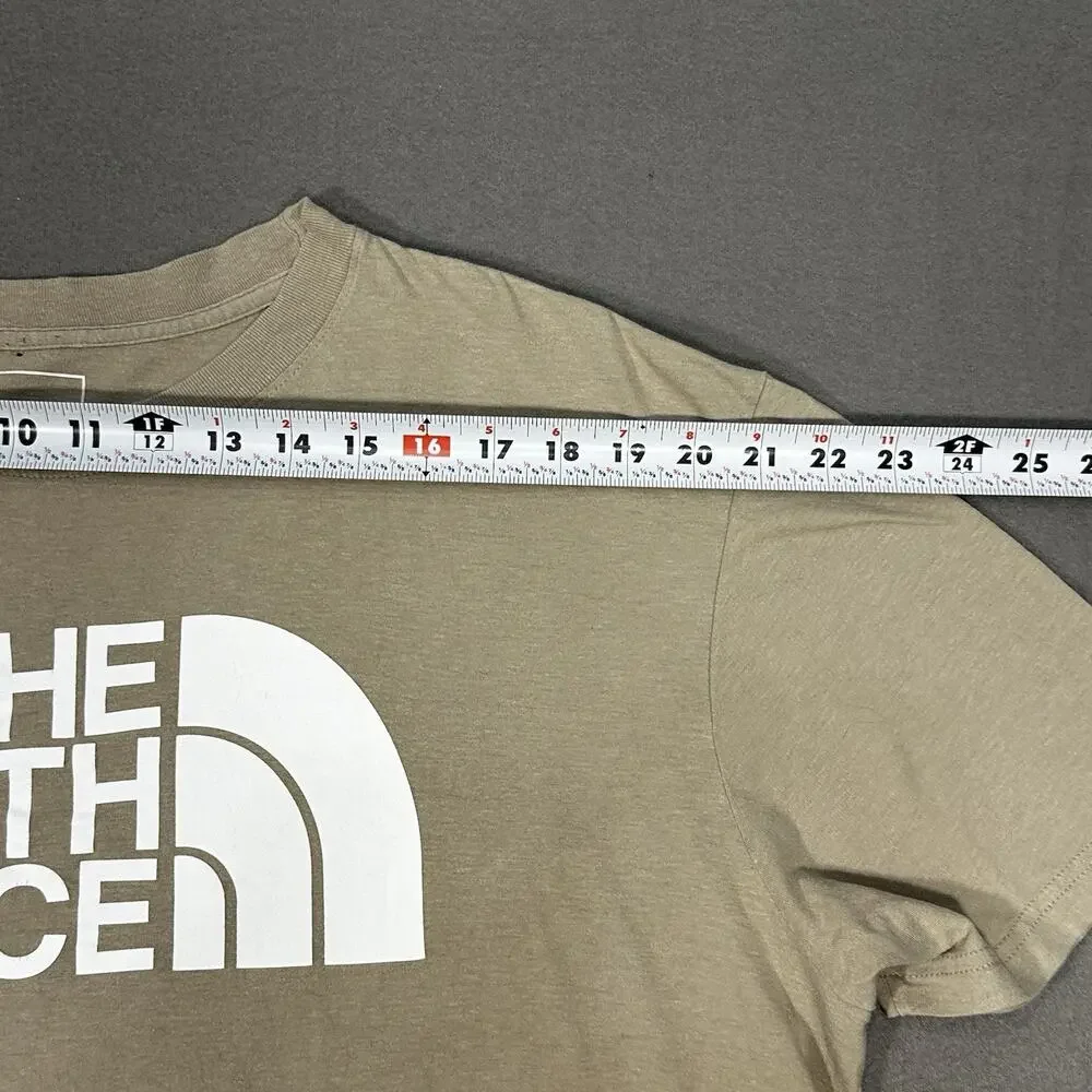 The North Face Men’s XL Logo T-Shirt Gray/Olive 100% Cotton Short Sleeve